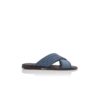 Sandali TEX in nabuk intrecciato azzurro