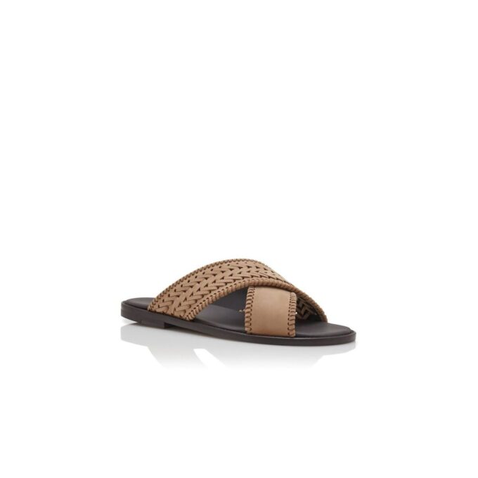 Sandali TEX in nabuk marrone chiaro intrecciato Sandali TEX in nabuk marrone chiaro intrecciato