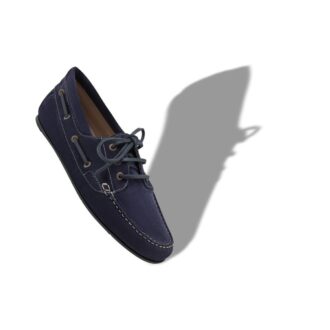 Scarpe da barca in pelle scamosciata blu navy MARINO