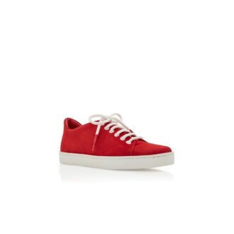 SEMANADA Sneakers basse in camoscio rosso