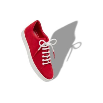 SEMANADA Sneakers basse in camoscio rosso