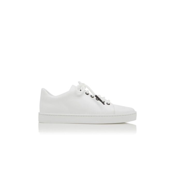 SEMANADA Sneakers basse in pelle di vitello bianca