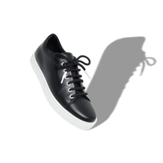 SEMANADA Sneakers stringate in pelle di vitello nera SEMANADA Sneakers stringate in pelle di vitello nera