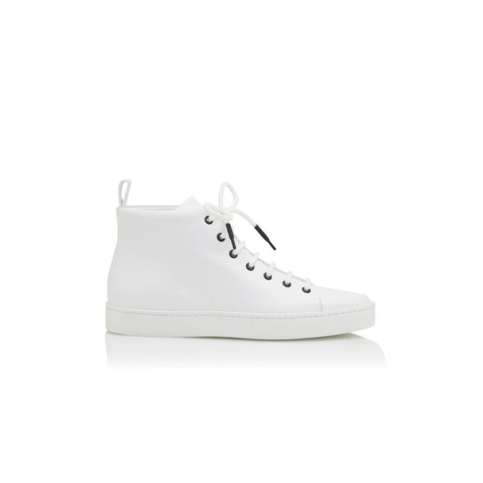 SEMANADOHI Sneakers stringate in pelle di vitello bianca