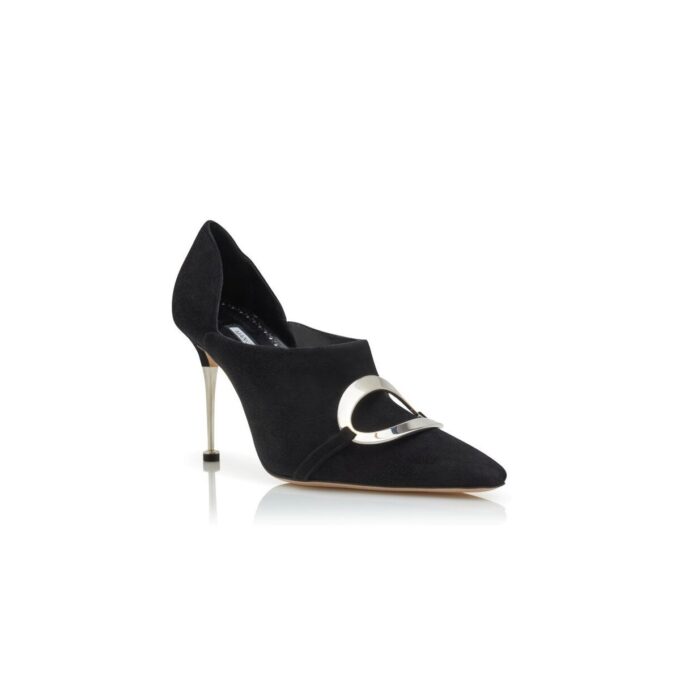 Stivaletti CHUSMI in camoscio nero con fibbia Stivaletti CHUSMI in camoscio nero con fibbia