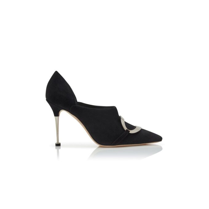 Stivaletti CHUSMI in camoscio nero con fibbia Stivaletti CHUSMI in camoscio nero con fibbia