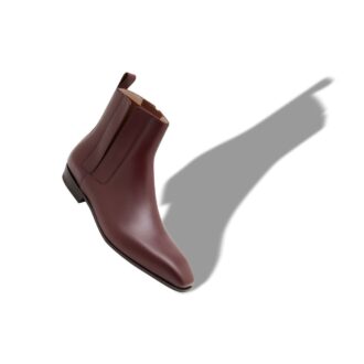 Stivali BRUTON in pelle di vitello rosso scuro
