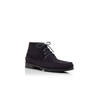 Stivali in pelle scamosciata di vitello blu navy RHINEBECK