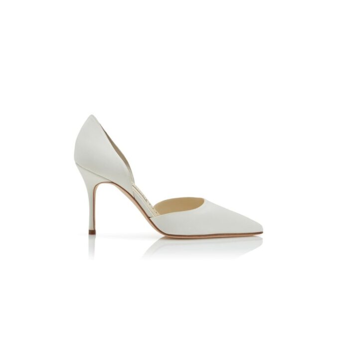 TAYLERBINU Décolleté D’Orsay in raso color crema