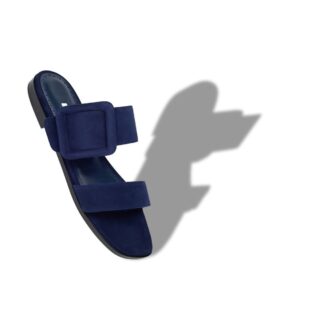 TITUBAFLAT Sandali bassi in pelle scamosciata blu navy