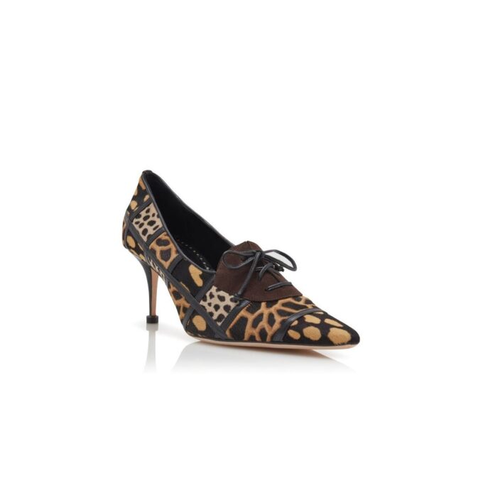 TROFEA Décolleté stringate in pelo di vitello con stampa animalier TROFEA Décolleté stringate in pelo di vitello con stampa animalier