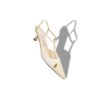 TURGIMOD Décolleté con cinturino a T in nappa color crema chiaro