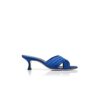 VIERAMUL Sabot blu in raso con dettagli plissettati VIERAMUL Sabot blu in raso con dettagli plissettati