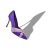 VIERAPUMP Décolleté viola in raso con dettagli plissettati VIERAPUMP Décolleté viola in raso con dettagli plissettati