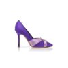 VIERAPUMP Décolleté viola in raso con dettagli plissettati VIERAPUMP Décolleté viola in raso con dettagli plissettati