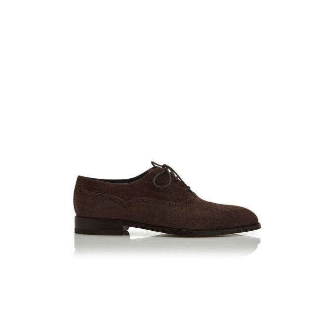 WITNEY Oxford in pelle scamosciata marrone scuro con punta rinforzata WITNEY Oxford in pelle scamosciata marrone scuro con punta rinforzata